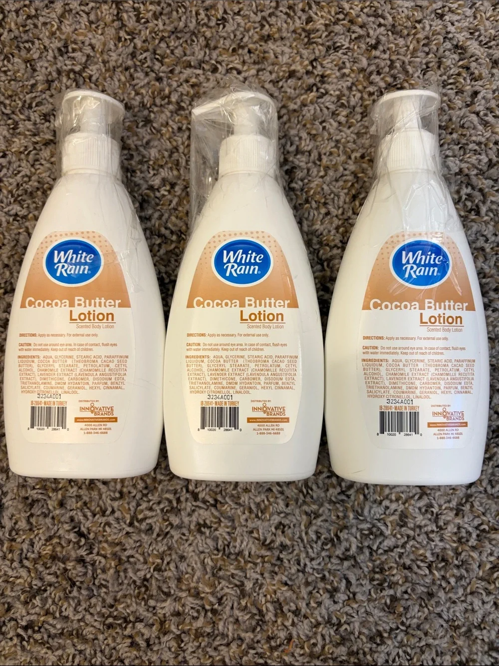 Cocoa Butter Lotion - Moisturizing Body Lotion (12 fl oz) Bundle of 3